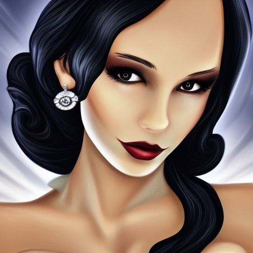 Mysterious Mafia Queen: Detailed Portrait