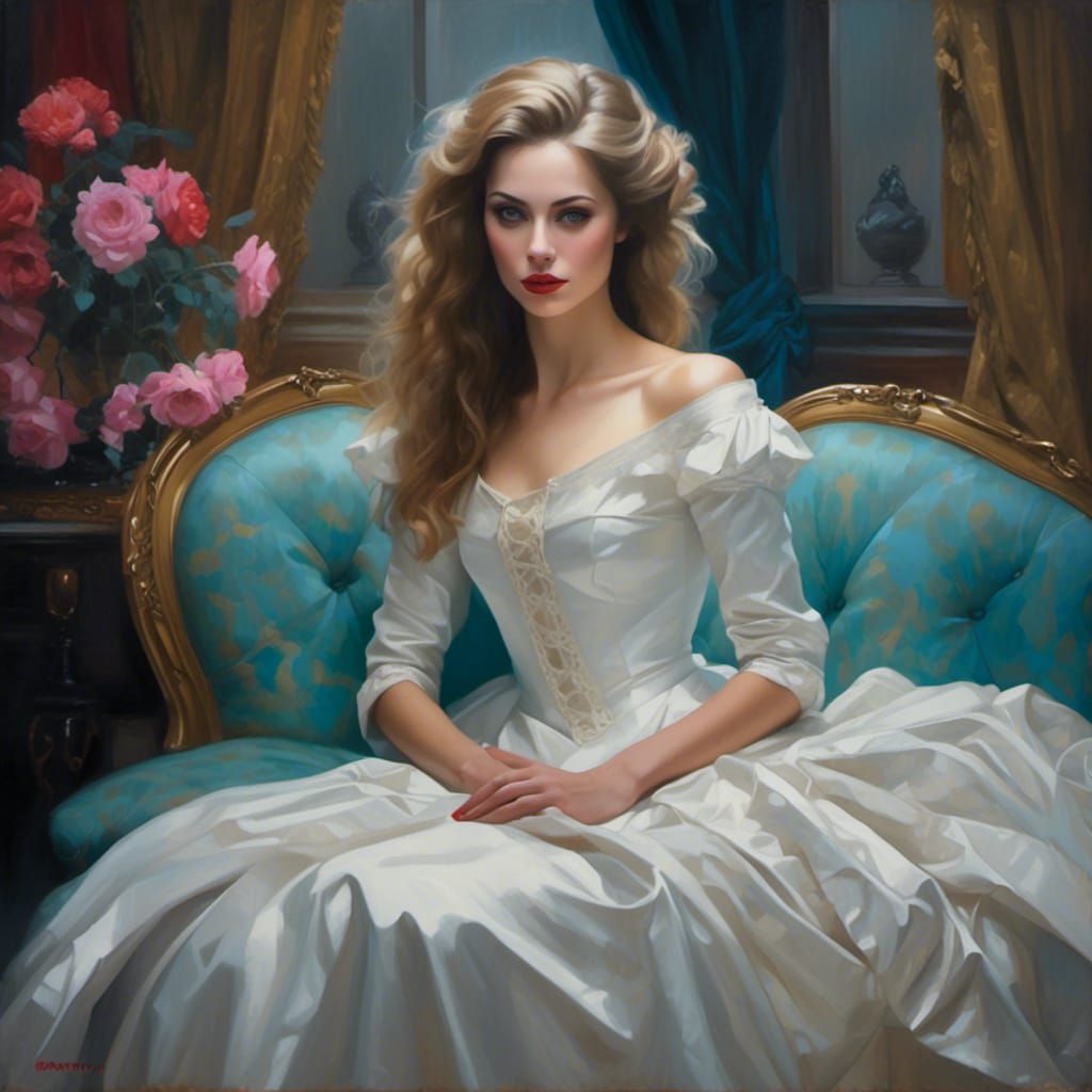 Ethereal Ghostly Portrait in Whimsical Style