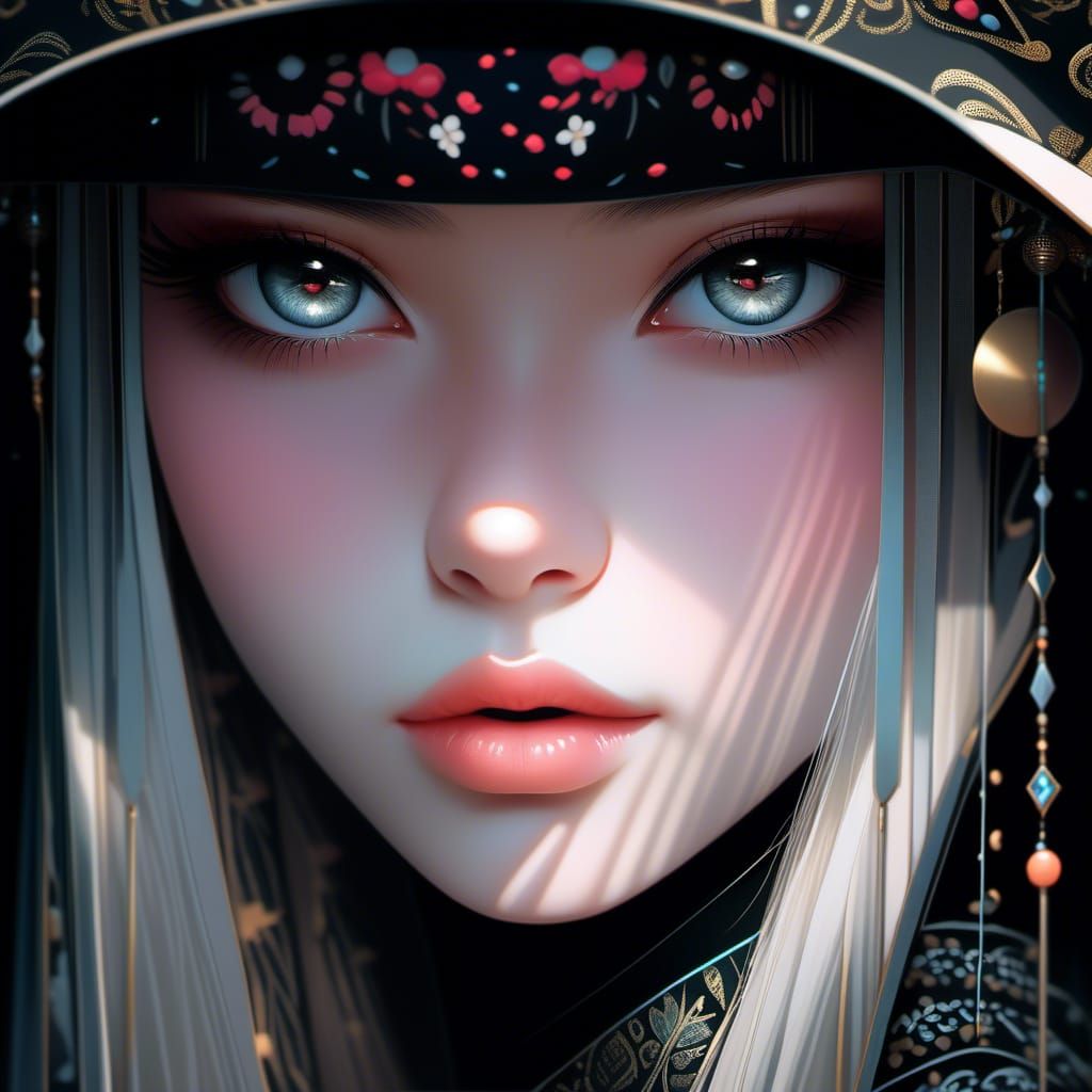 Expressive Girl Portrait in Digital Art Style