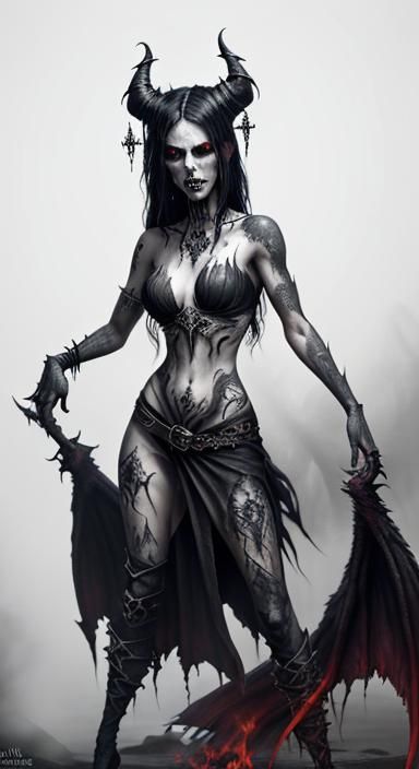 Dark Fantasy Witch in Gothic Style