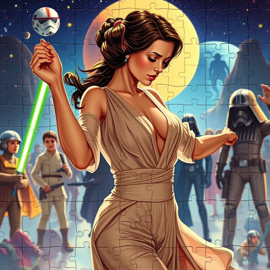Ethereal Princess Leia Dances in Whimsical Star Wars Jigsaw ...