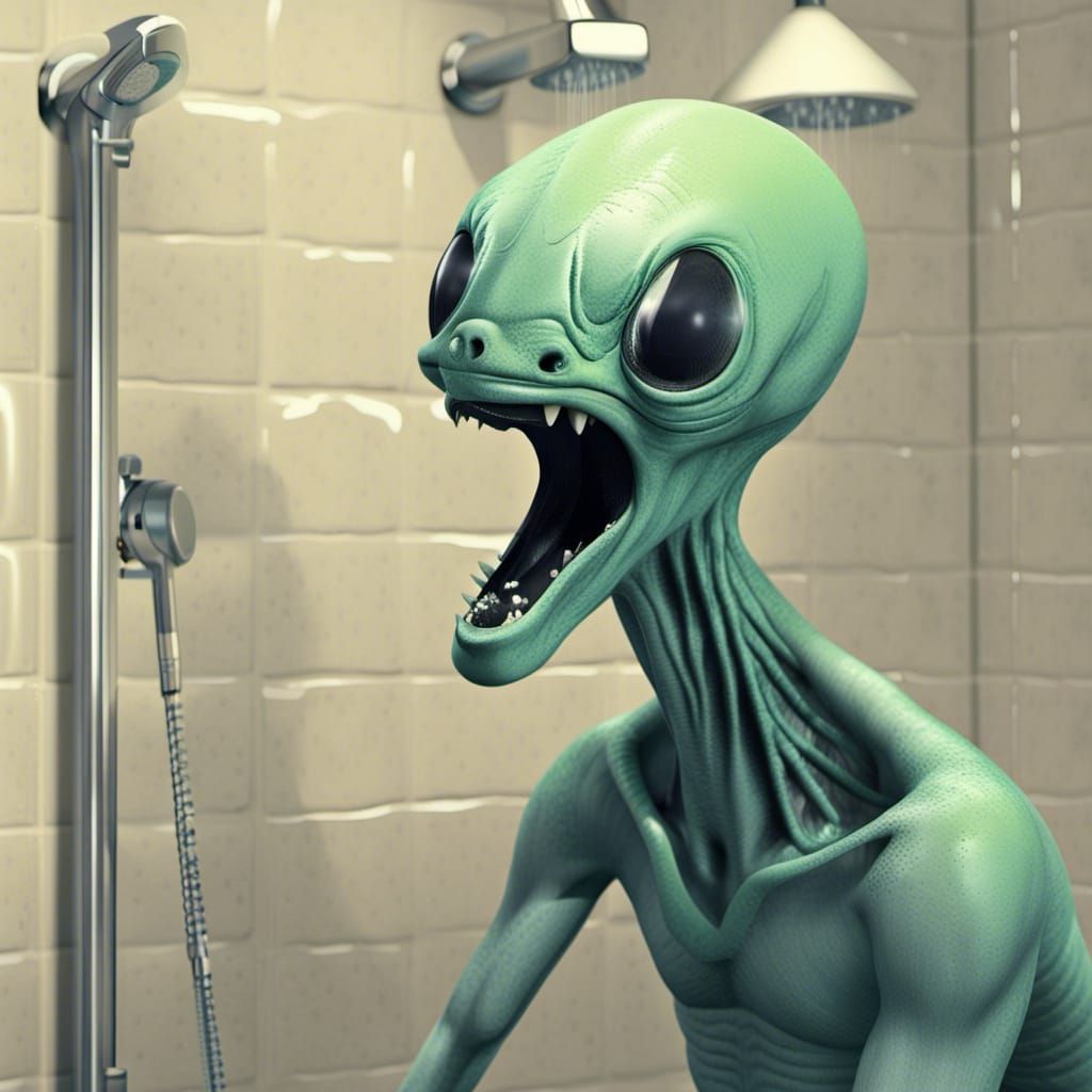 Alien Singing in the Shower