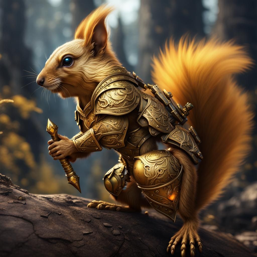 Golden Armored Squirrel Concept Art