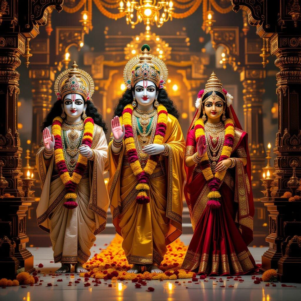 Lord Jagannath, Balabhadra, Subhadra in Golden Temple