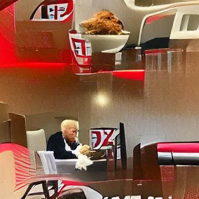 Donald Trump Eating KFC Alone