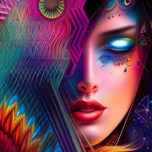 Saturated Muon Neutrino Portrait with Geometric Embellishmen...