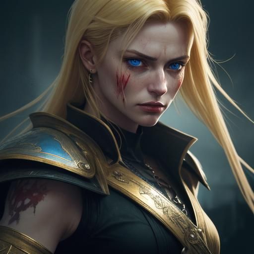 Three Swords Piercing Heart: Hyperrealistic Digital Art