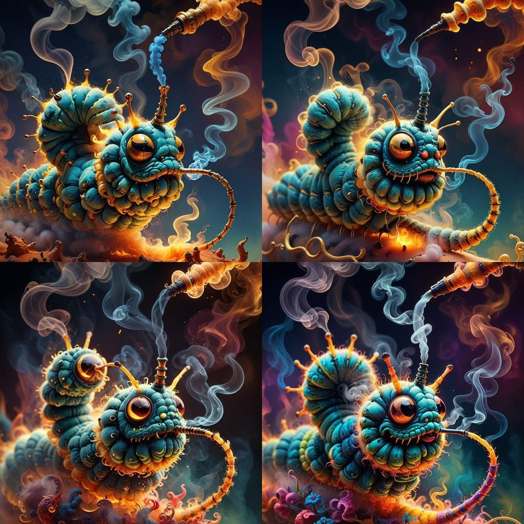 Alice in Wonderland Caterpillar's Brief Excitement