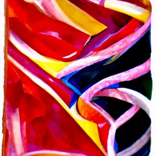 Detailed Gouache Painting of Abstract Plexus