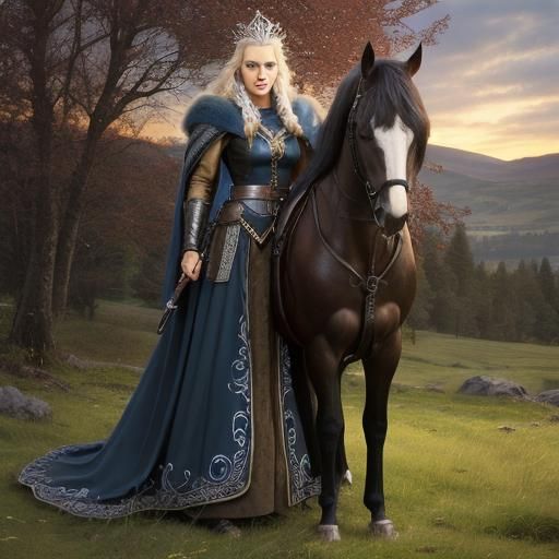 Borghild: Norse Mythology in Classical Art Style