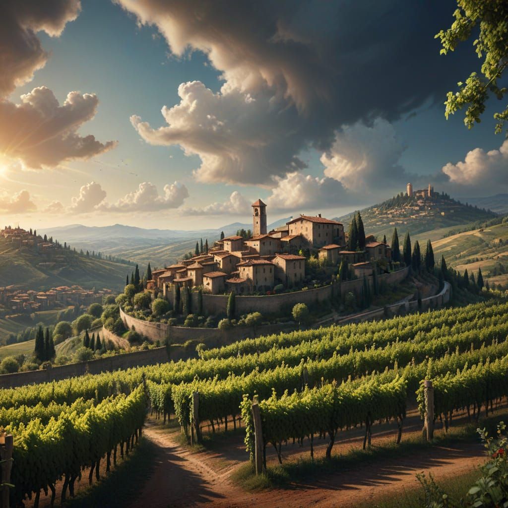 Celebrating National Chianti Day: A Fantasy Painting