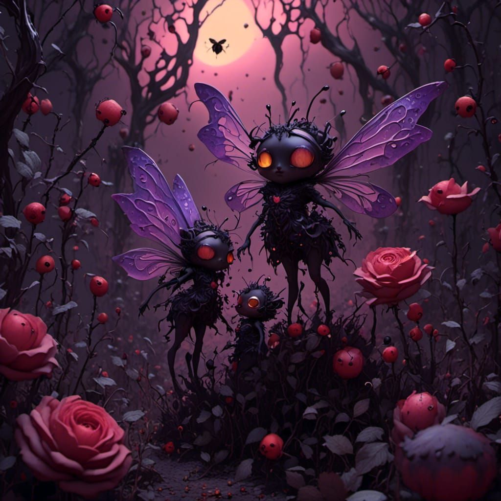 Bumblebees and Roses in Detailed 3D