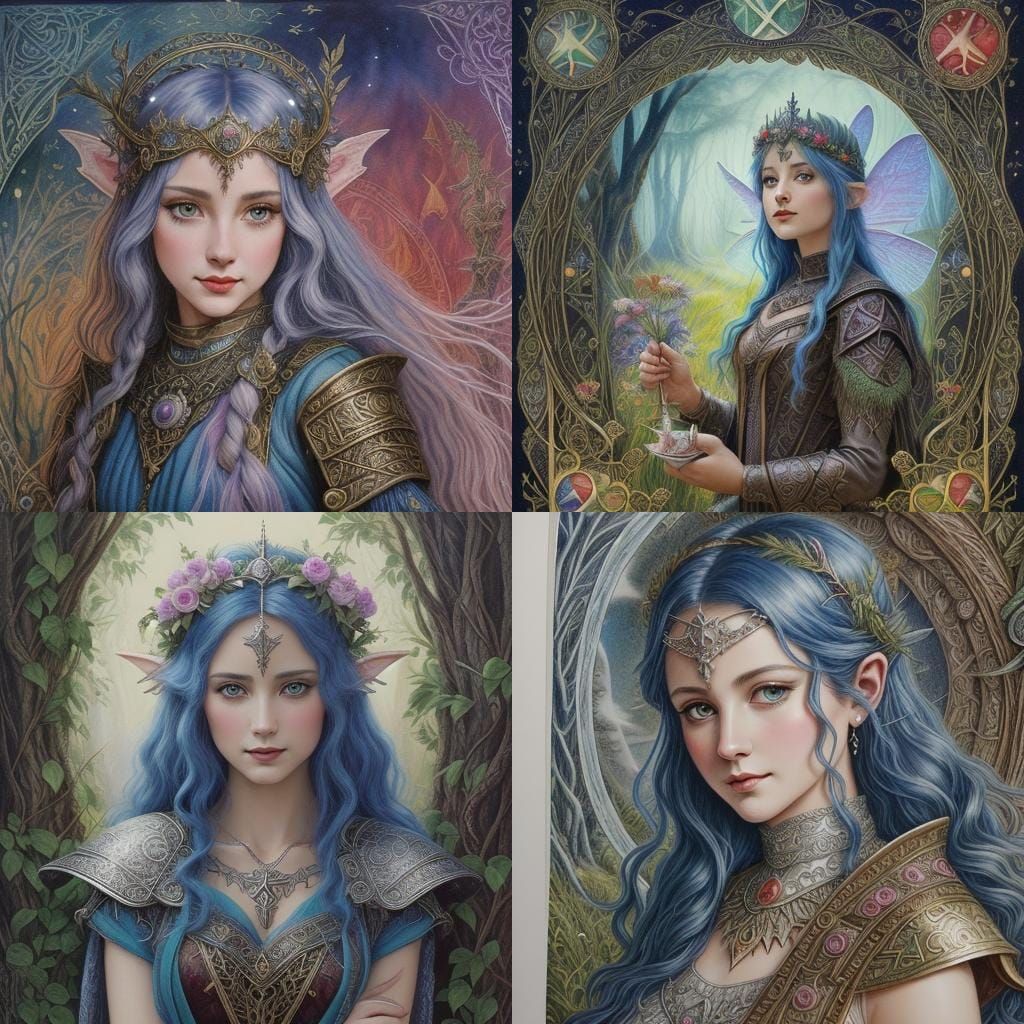 Middle-earth Fairy Portrait in Fantasy Art Style