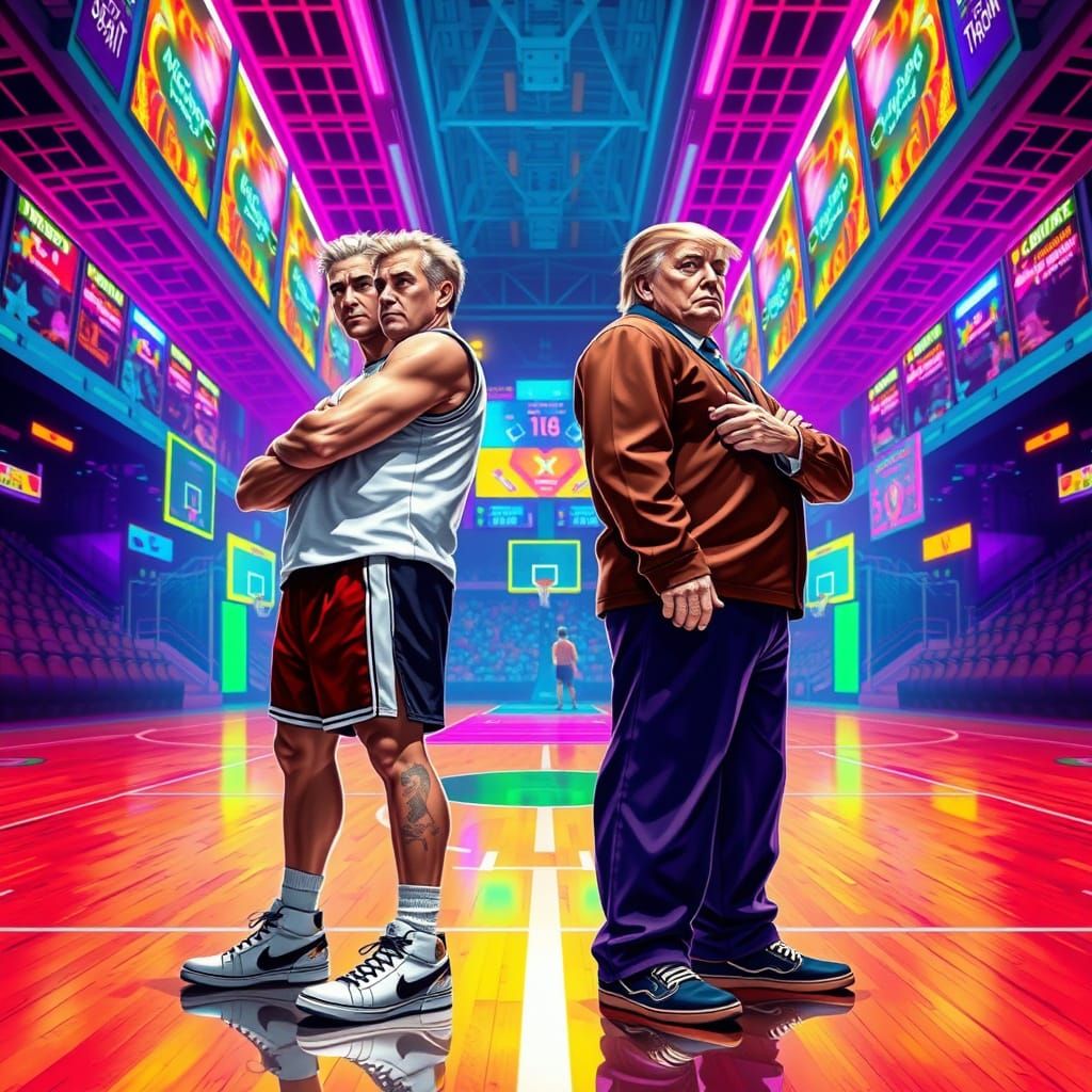Futuristic Basketball Showdown: Utley and Pickles vs. Trump ...