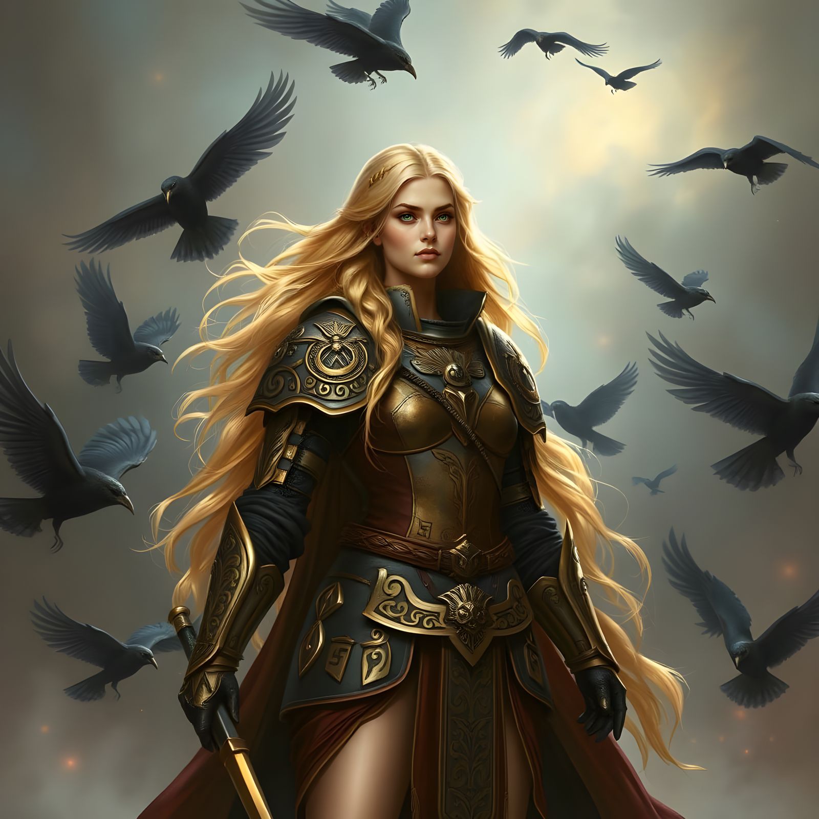 Valkyrie Goddess of Ravens Reigns Supreme