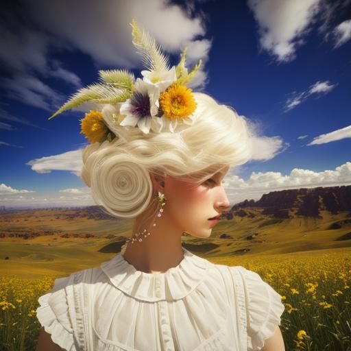 Psychedelic Surrealist 3D Render in White