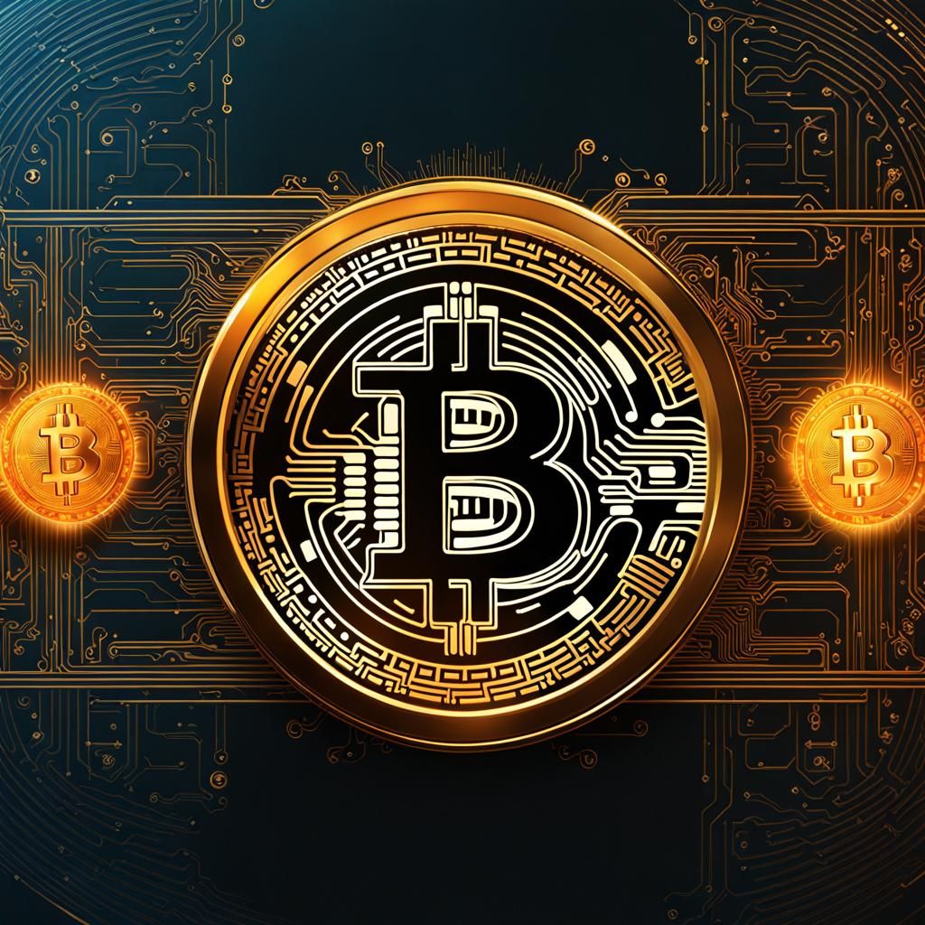 Artistic Bitcoin Logo Banner in Matte Painting Sty... - AI Art