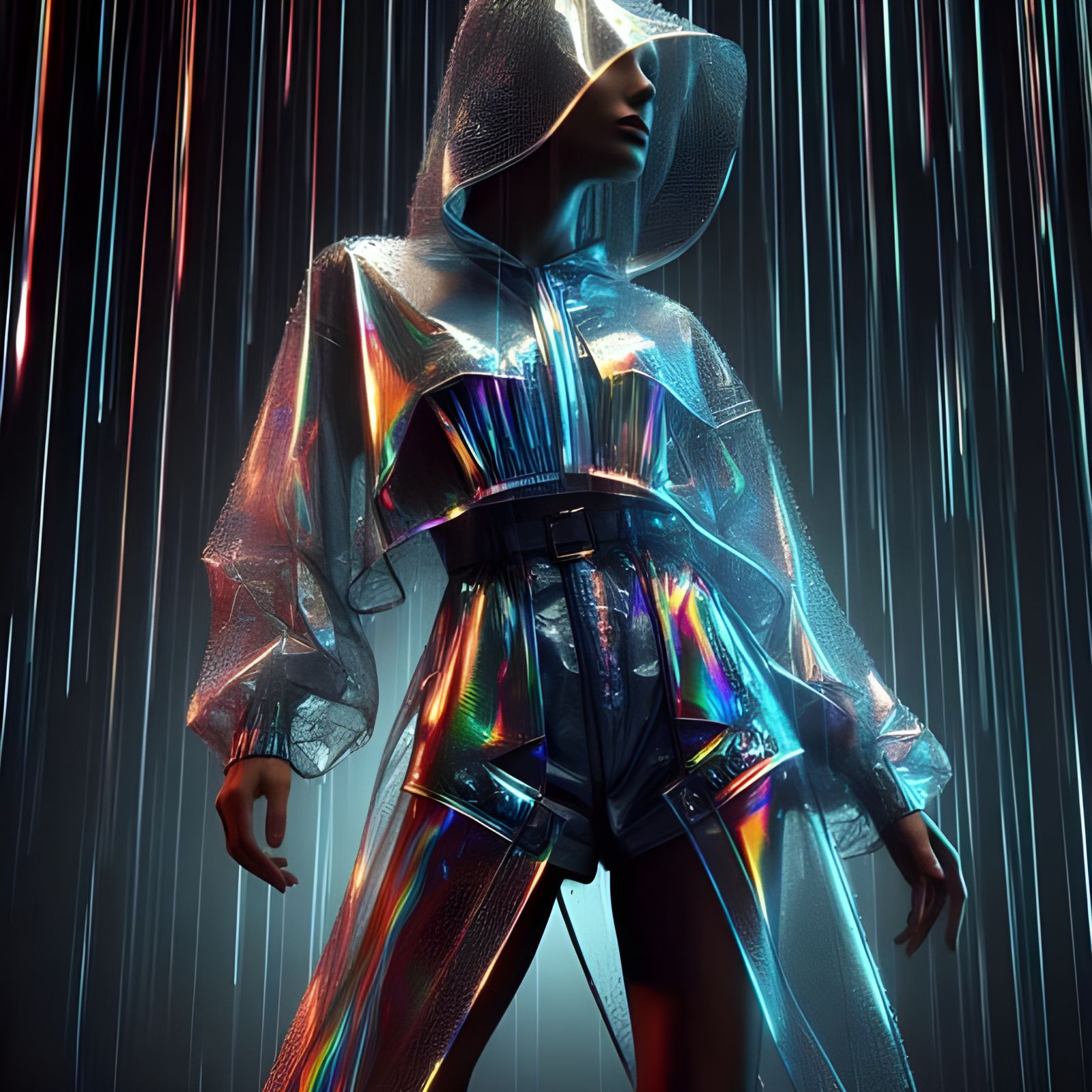 Abstract Black Void Generated by AI