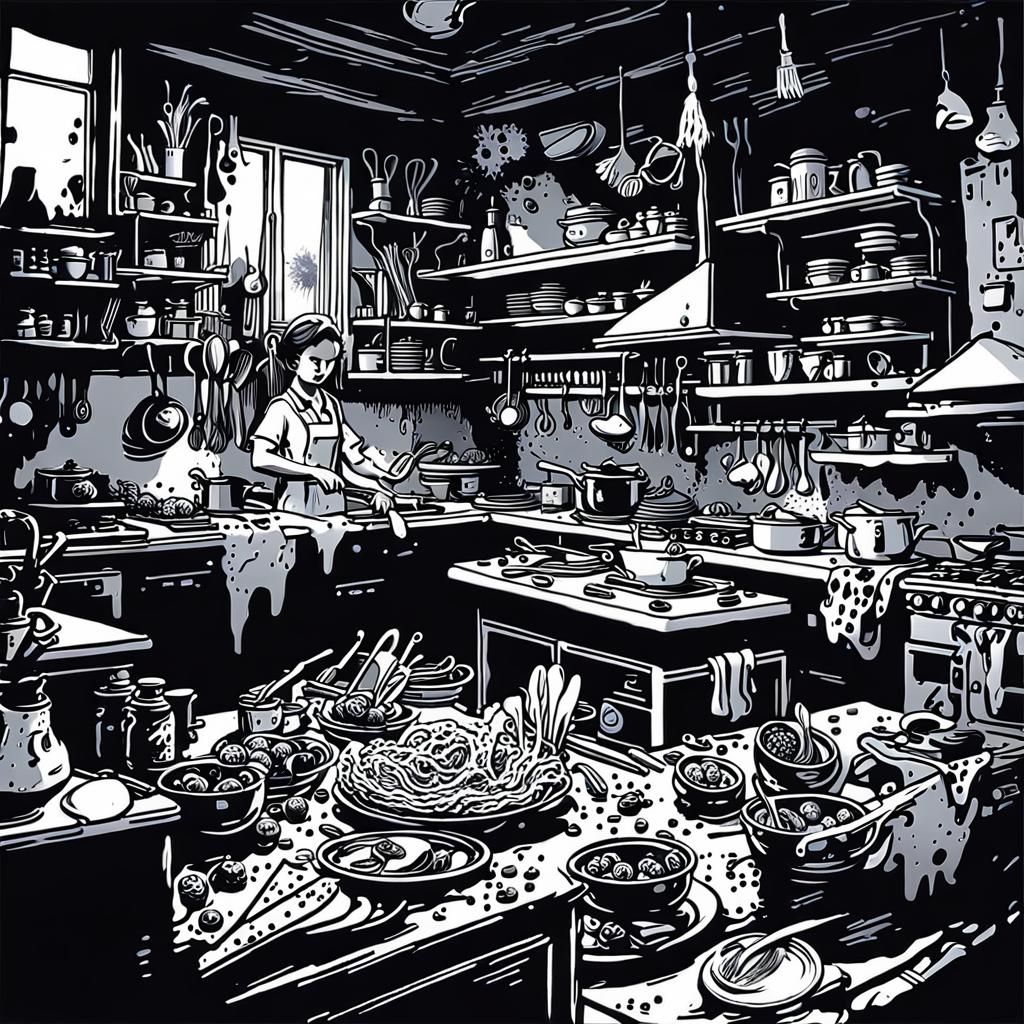 Chefs Juggle Chaos: A Whimsical Kitchen Fantasy