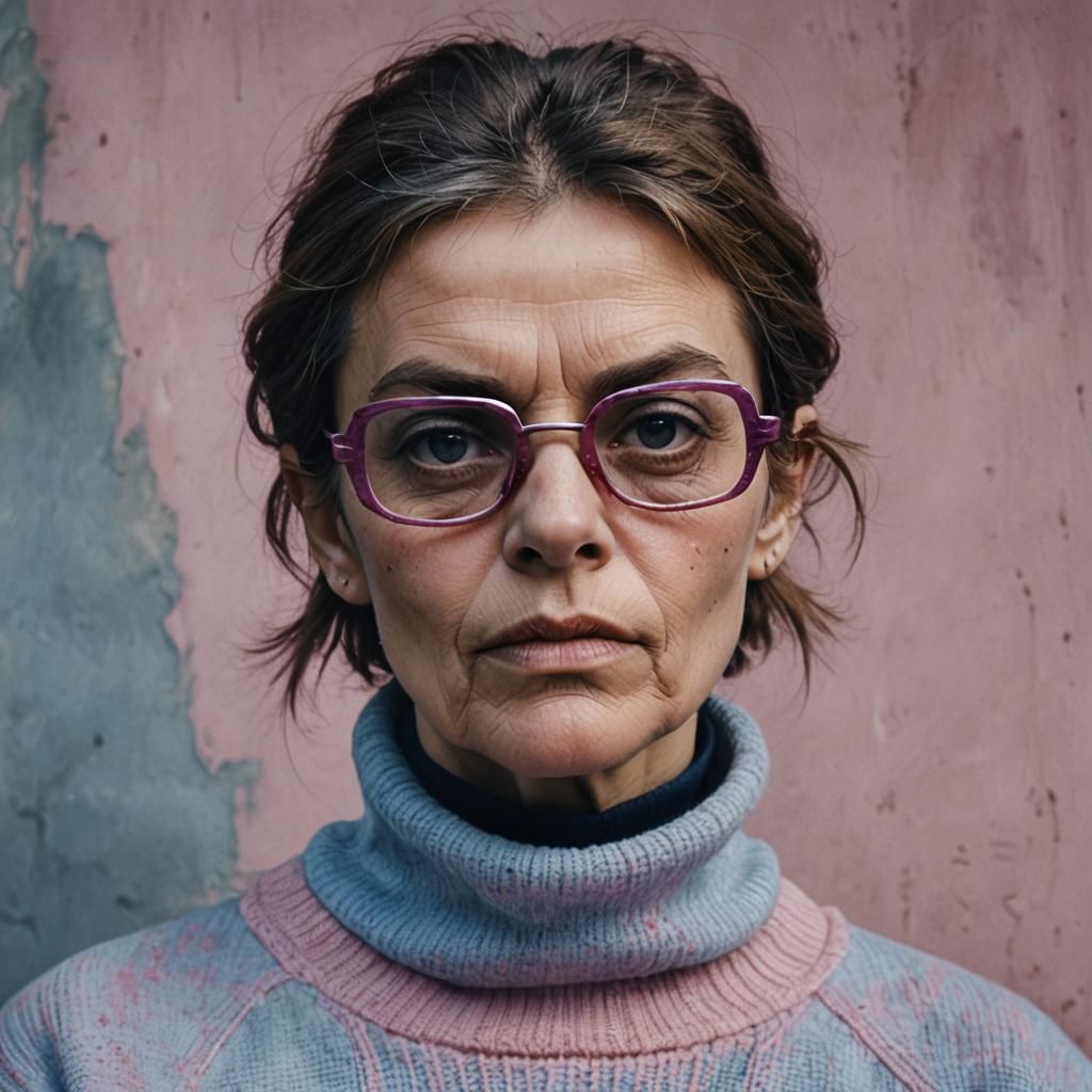 Grungy Glamour Portrait of Irma Langenstein