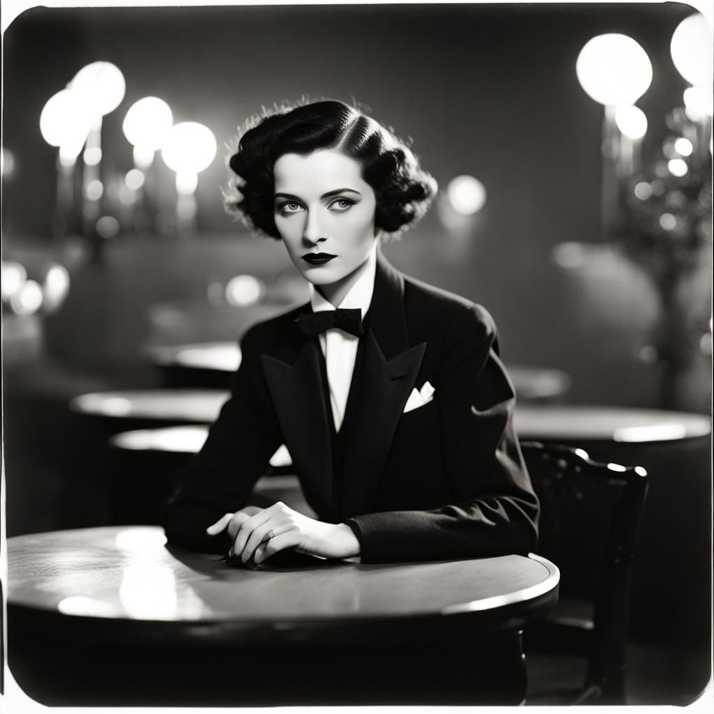 Androgynous Girl in Tuxedo, 1930s Berlin Photo