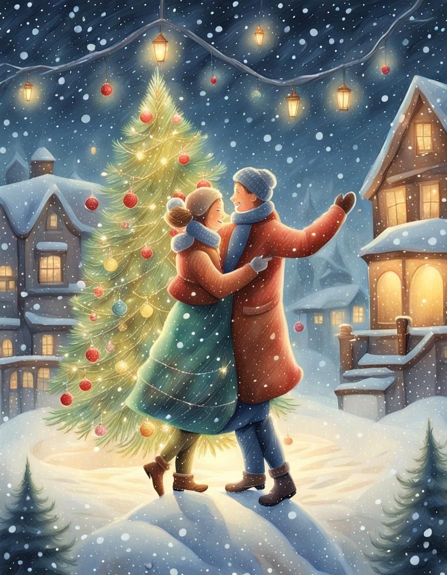 Whimsical Christmas Dance in Winter Wonderland