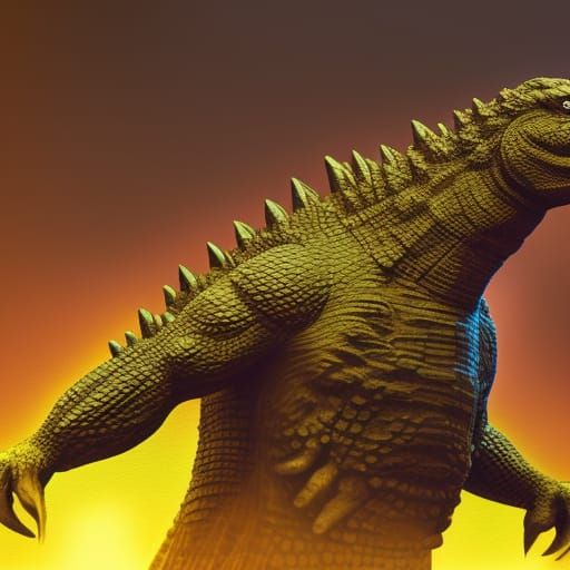 Godzilla: Pixar-Style 3D Digital Art