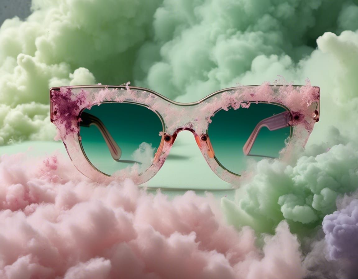 Designer Sunglasses Made of Colored Smoke
