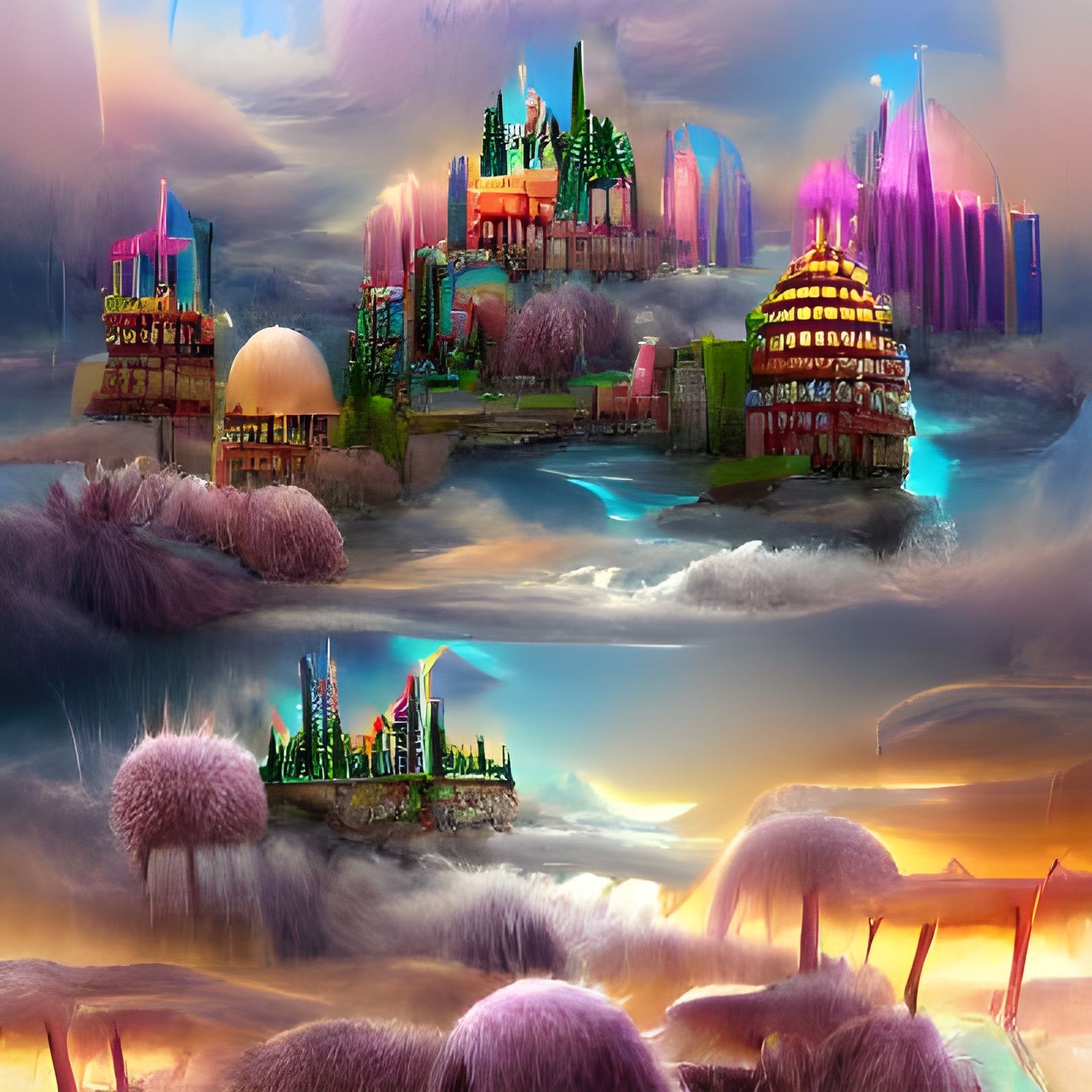 Fantasy City Landscape: A Digital Art Masterpiece
