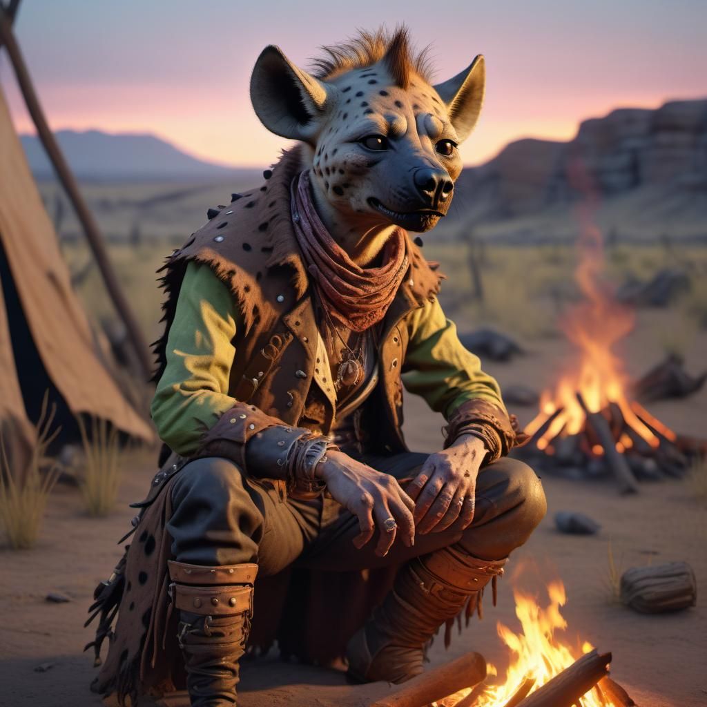 she Hyena-goblin gunslinger outrider