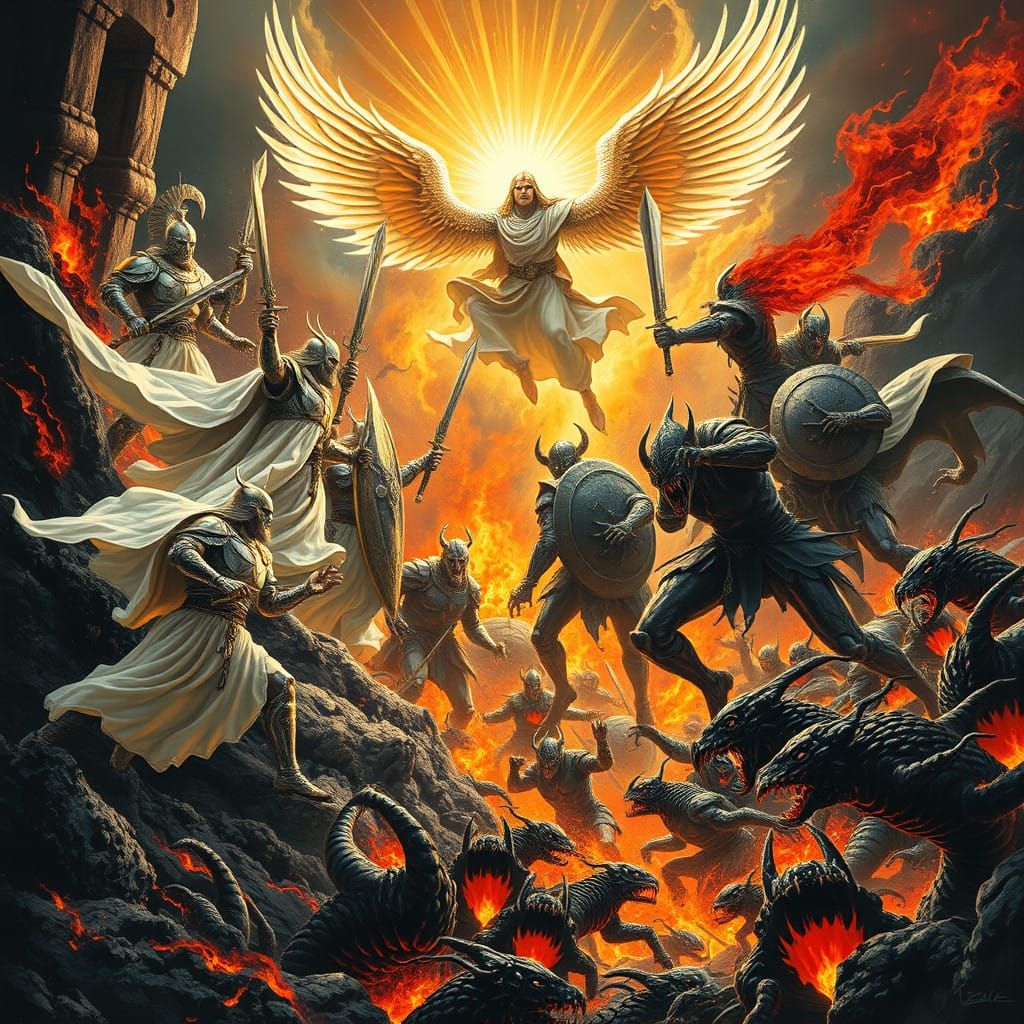 Heavenly Warriors Clash with Hellish Forces in the Underworl...