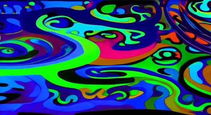 Kaleidoscopic River in Surrealist Abstract Expressionism