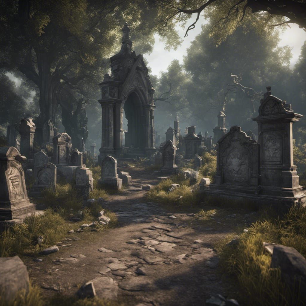Derelict Graveyard in Cinematic 3D Style