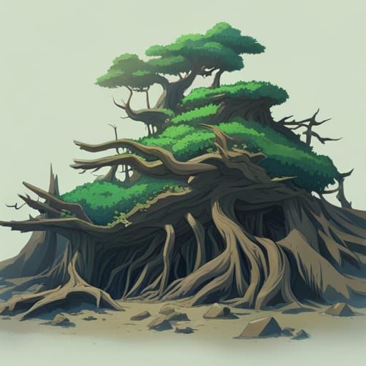 Anime Forest Beast Digital Illustration