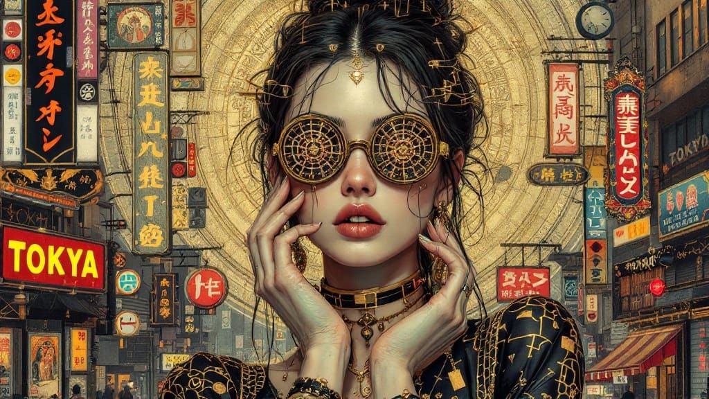 Cyber Siren in Gilded Tokyo