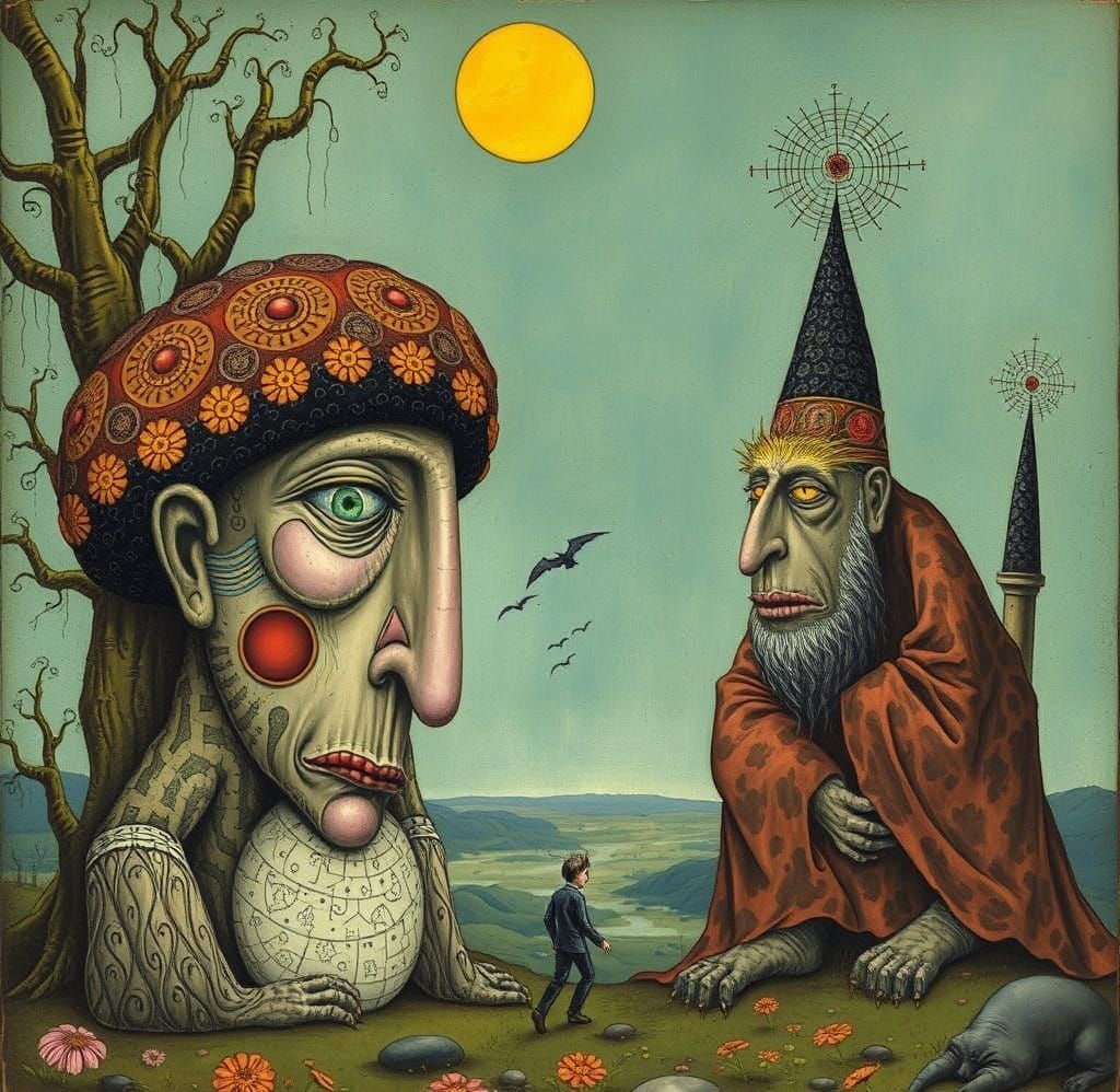 Weird, Strange and Odd Image in Surreal Art Nouveau Style