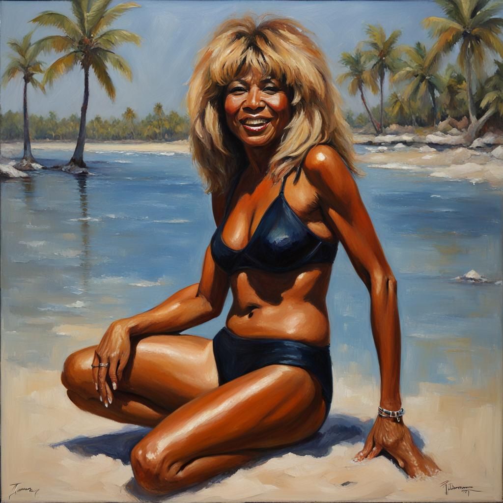 Tina Turner in Oil Painting Style