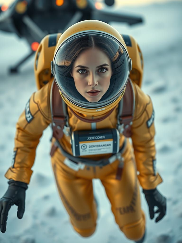 Jodie Comer Runs on a Snow Planet