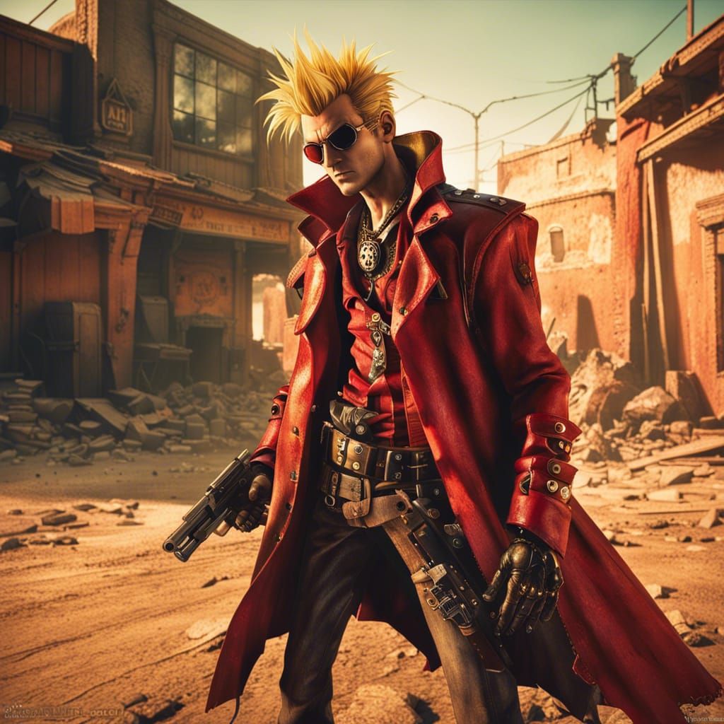 Vash the Stampede in Spaghetti Western Style