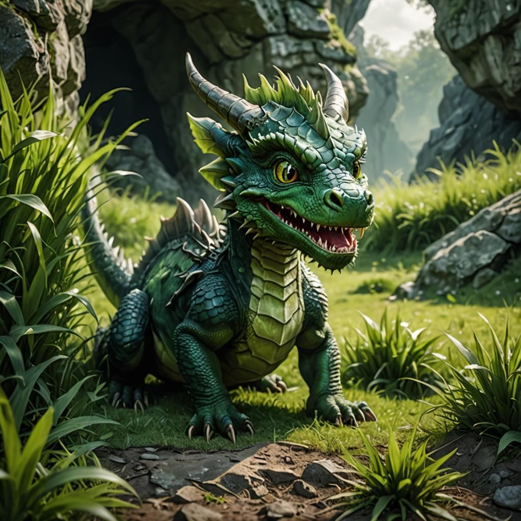 Adorable Baby Dragon Tries to Look Scary