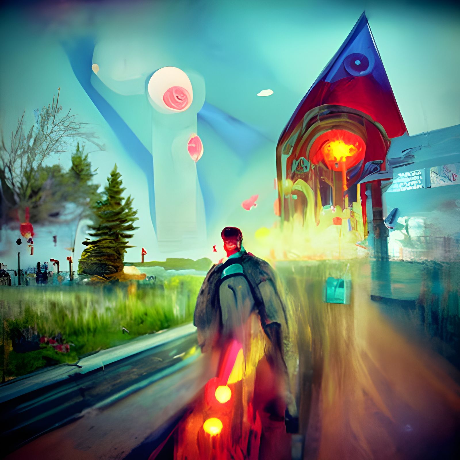 Gothic Romanticism Meets Futuristic Dreamscape