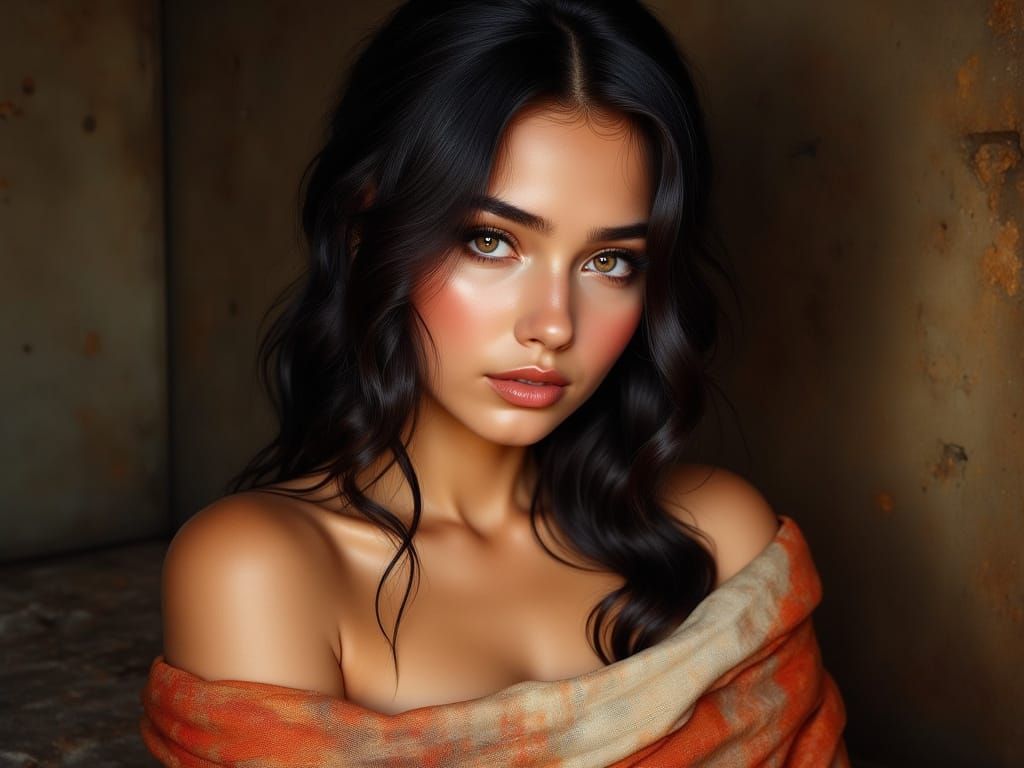 Native American Woman in Soft Natural Lighting