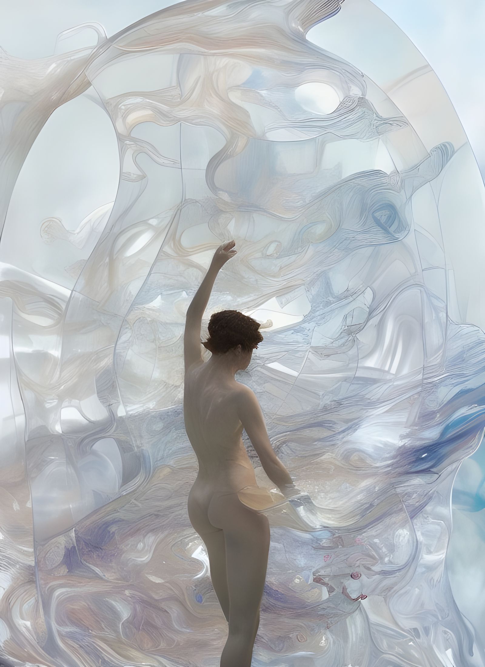 Psychedelic Transparency: A Detailed and Intricate Artwork