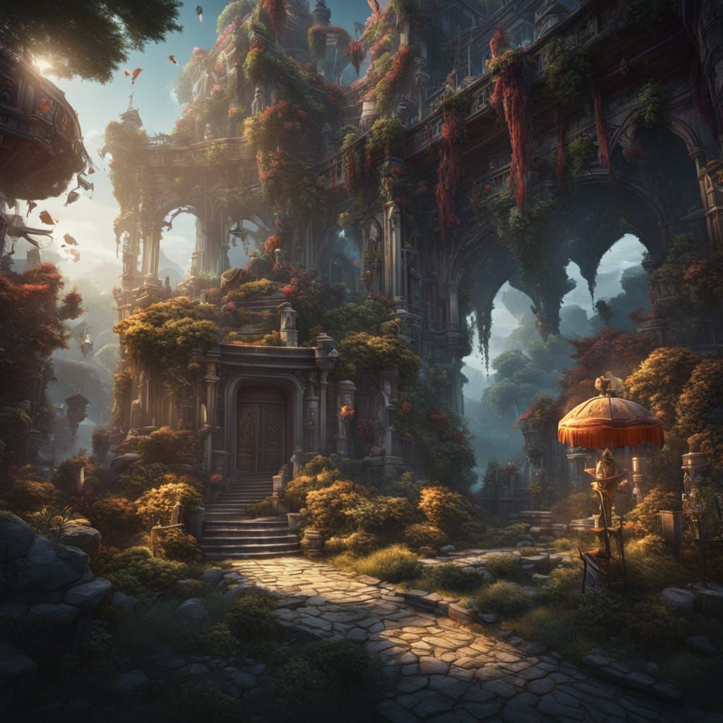 Detailed Fantasy Art of a Compassionate Scene