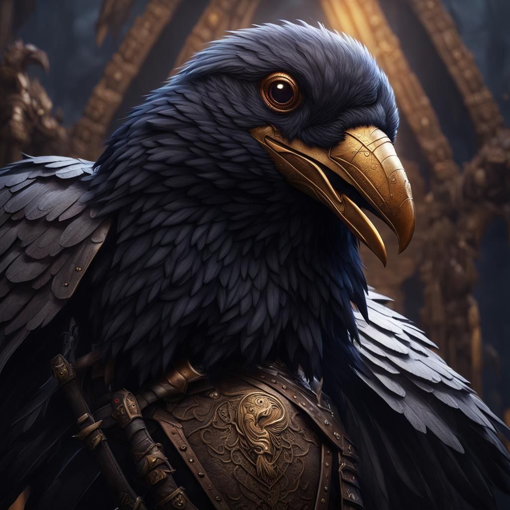 Aarakocra Rogue Portrait in Detailed Matte Painting