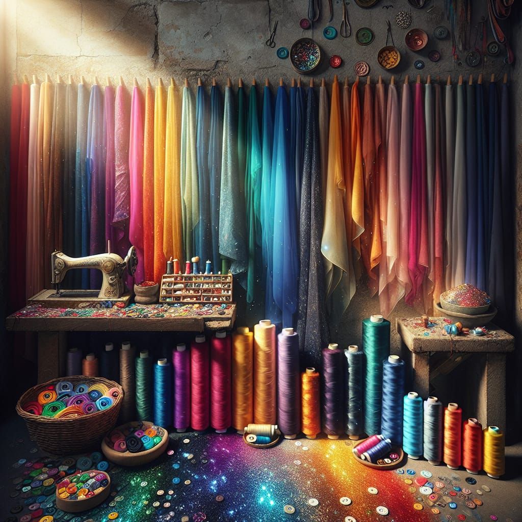 Vibrant Textile Wonderland in Whimsical Colours