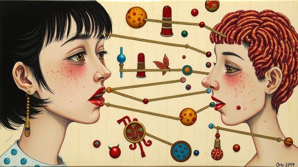 Surreal Encaustic Mixed Media Composition