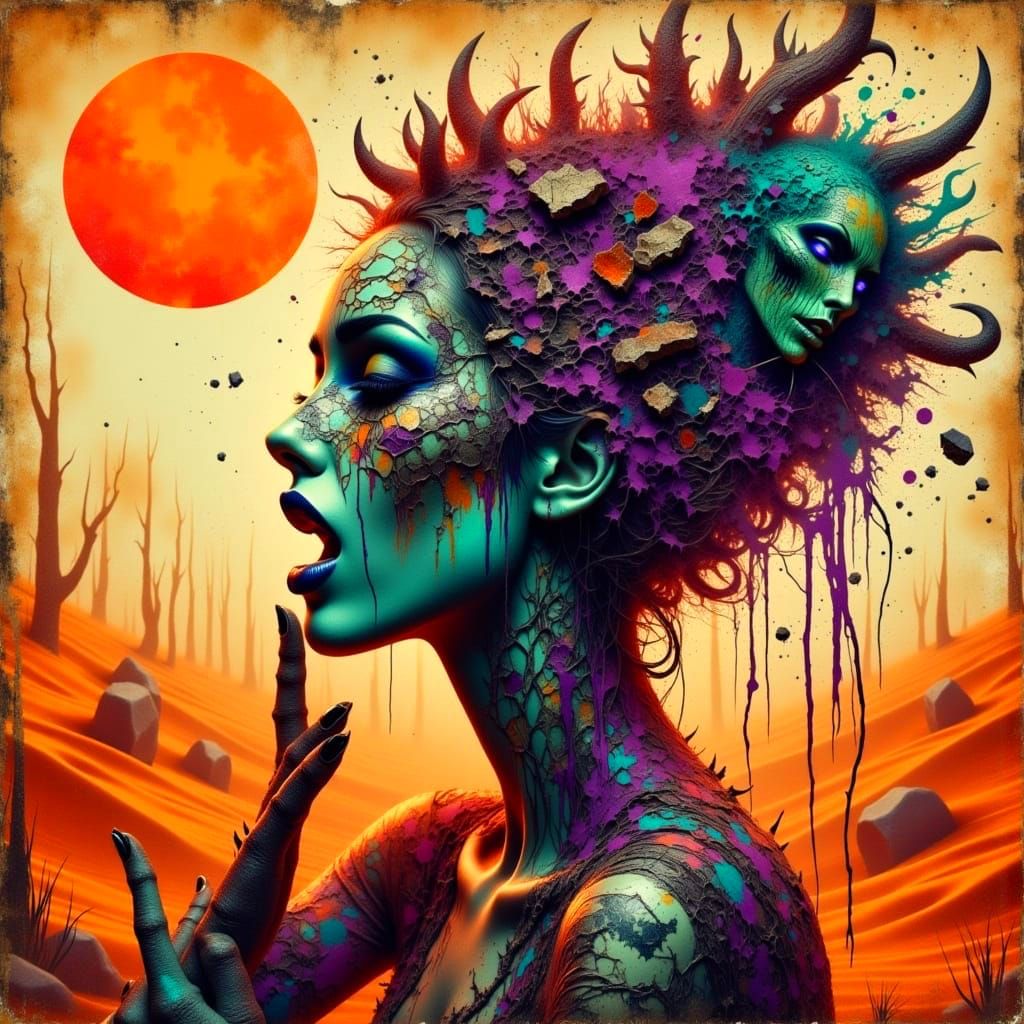 Elephant Woman Hybrid in a NeoVisceral Style