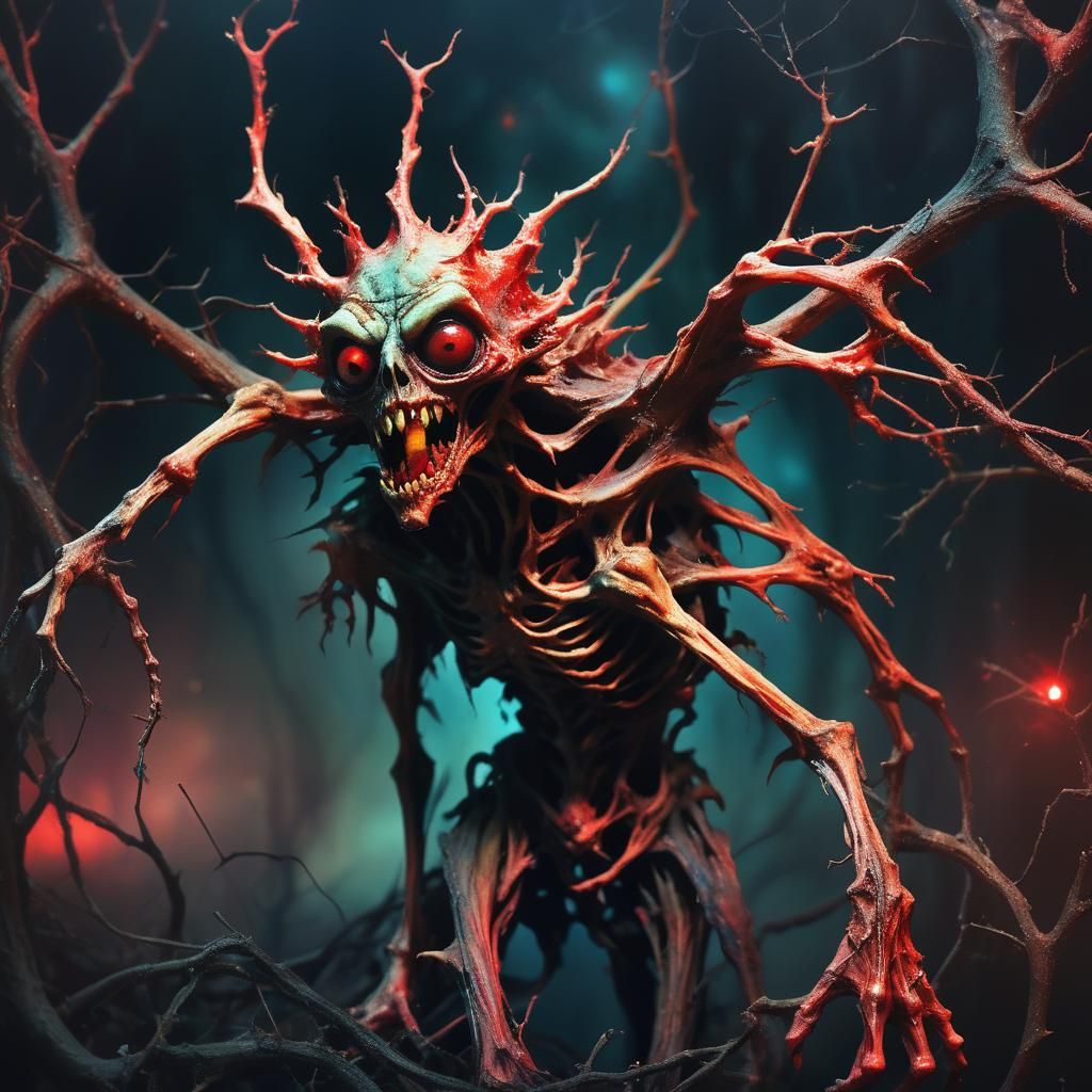 Grotesque Creature in Darkness: Surreal Macro Photography