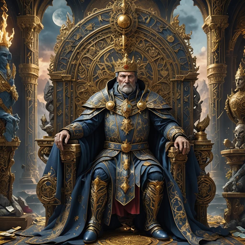 The Emperor Tarot Card: Detailed Matte Painting